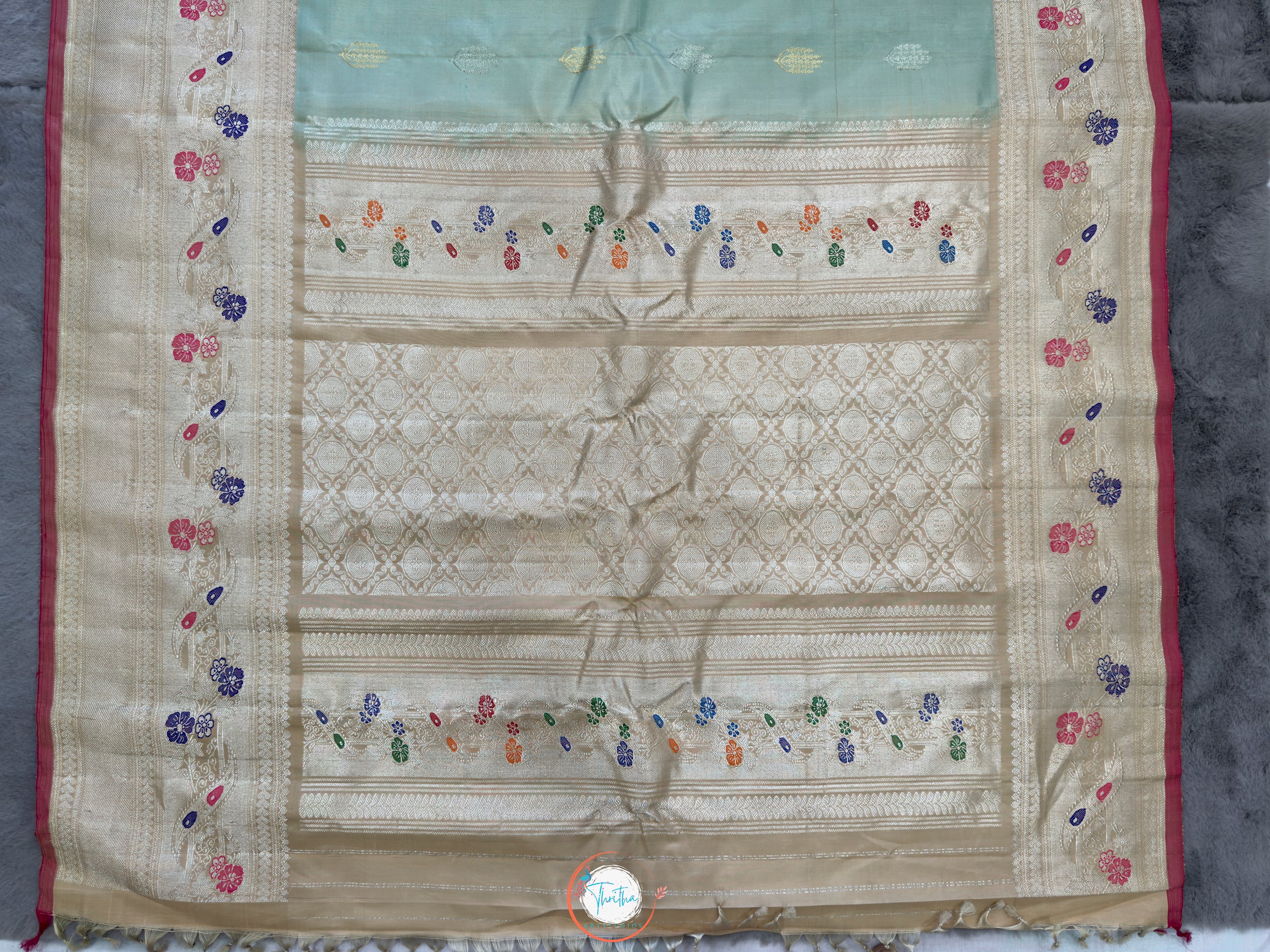 Premium Gadwal Meenakari Kuttu Designer - GA07ES004