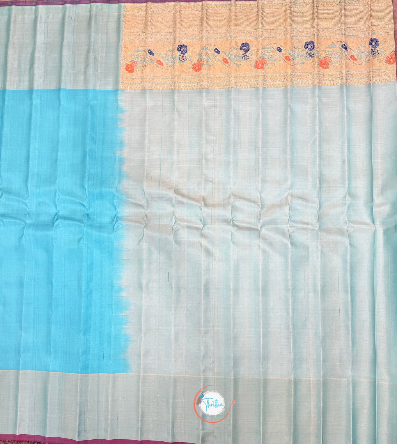 Premium Gadwal Meenakari Kuttu Designer - GA07ES006