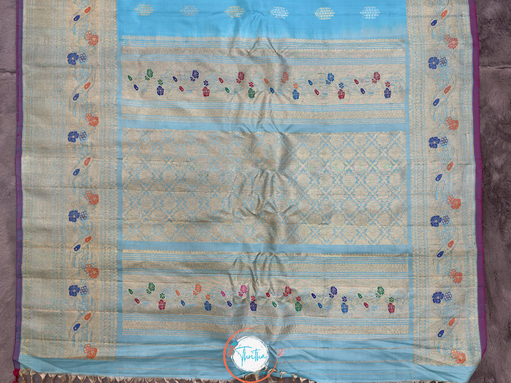 Premium Gadwal Meenakari Kuttu Designer - GA07ES006