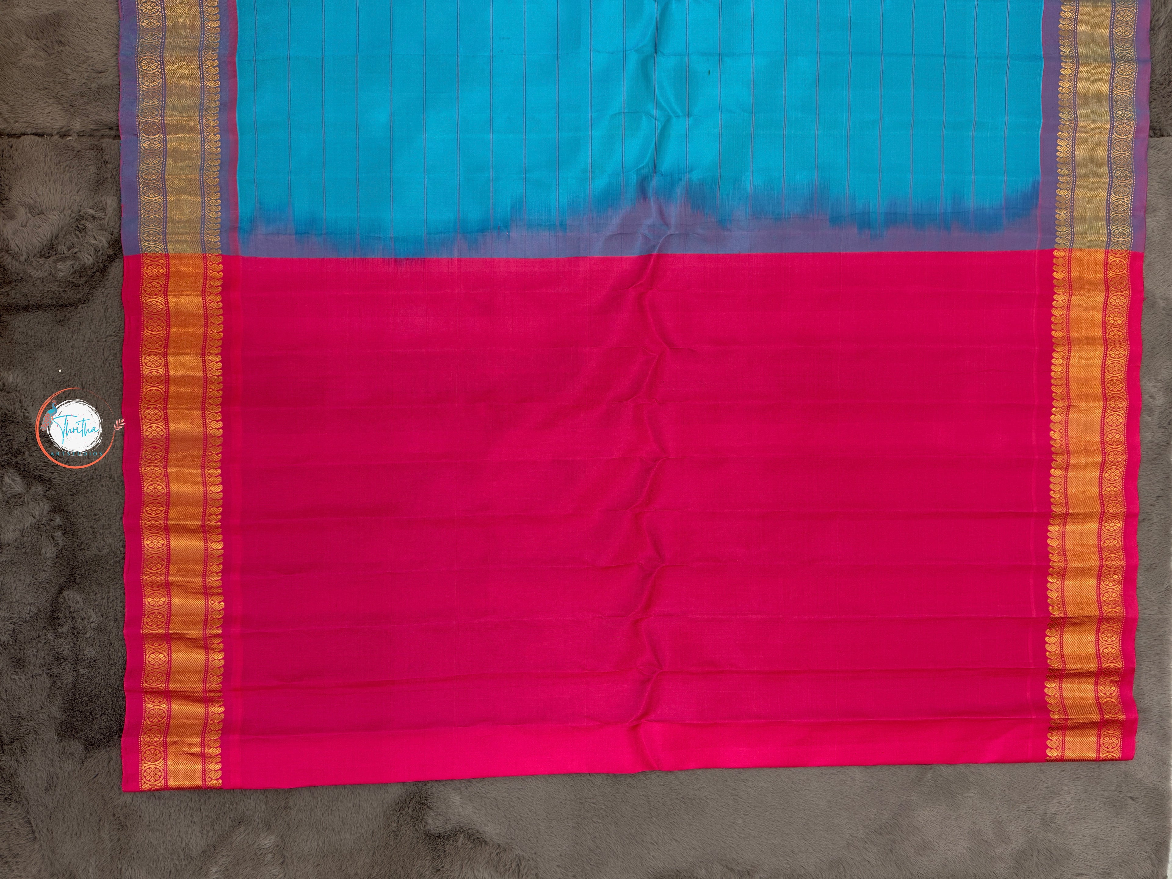 Premium Gadwal Pattu - Kuttu Border, Butta - GA07RB002