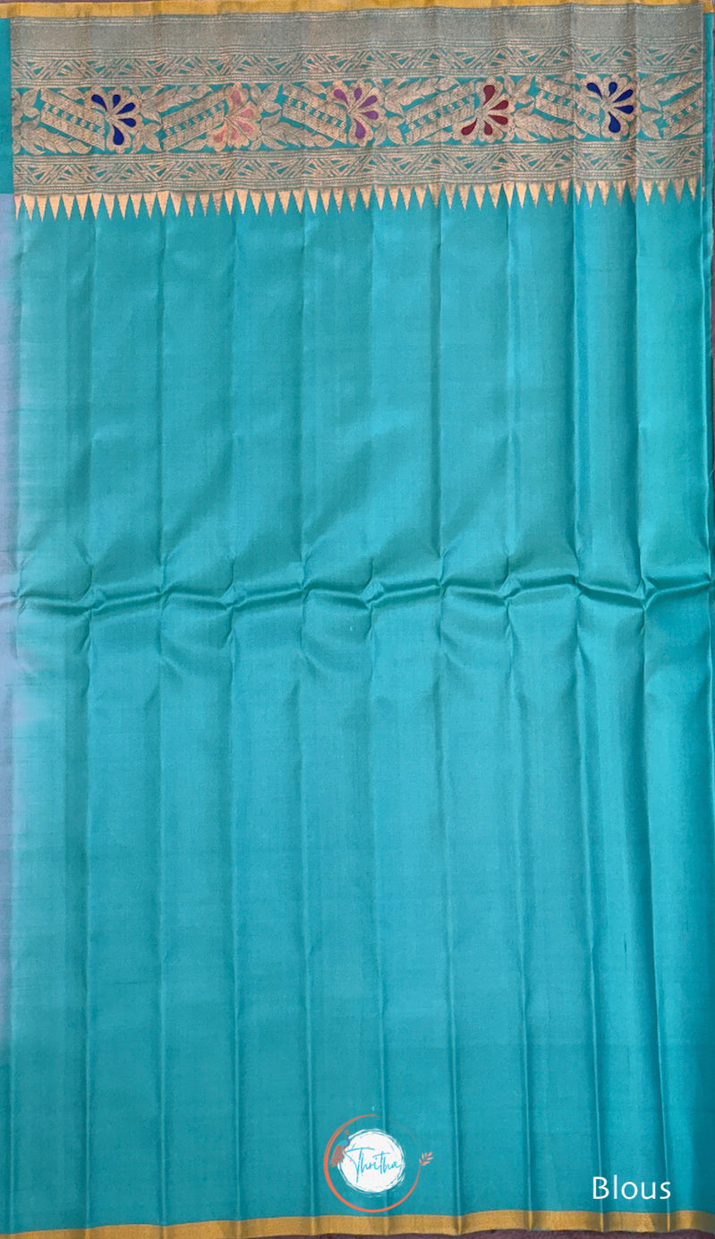 Gadwal Royal Meenakari Designer Border - GA07RB006