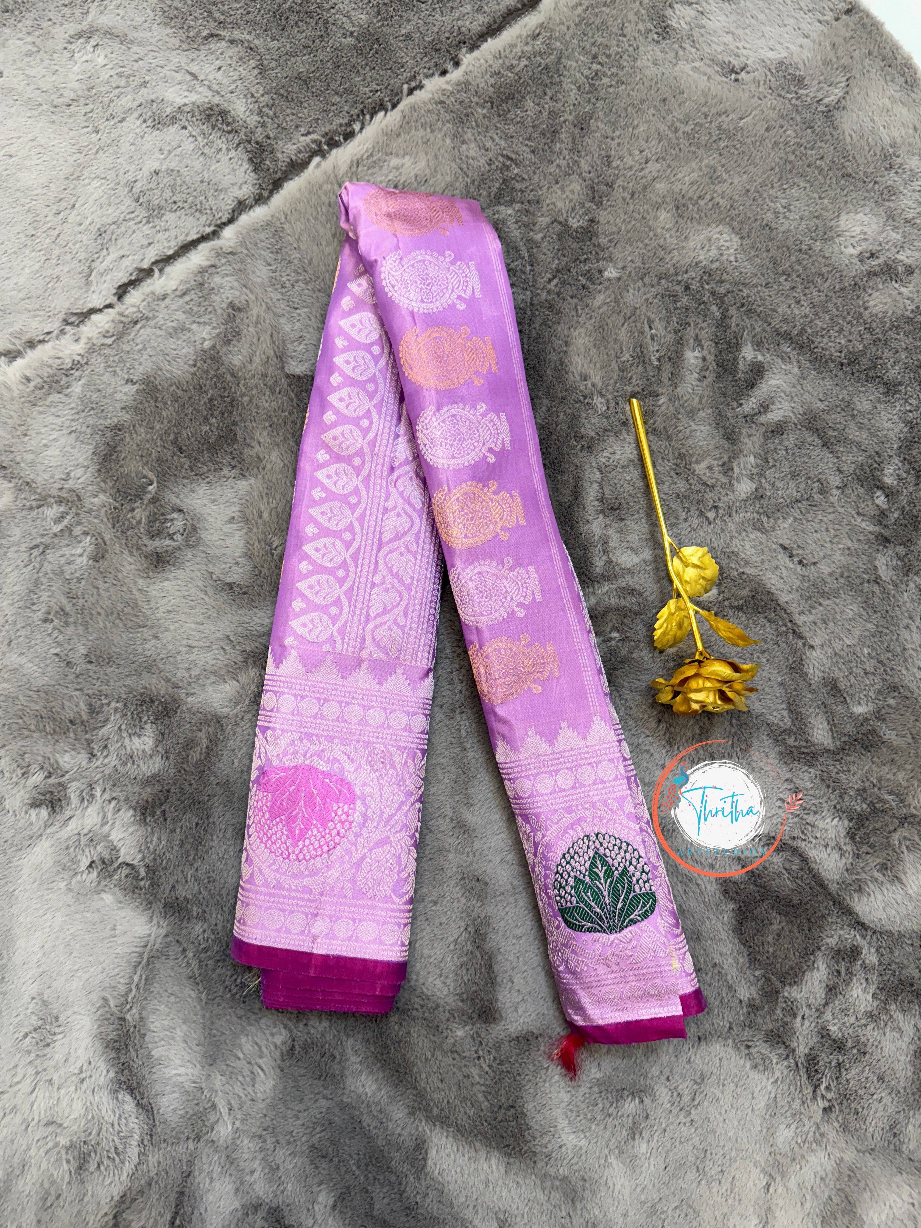 Gadwal Royal Meenakari Designer Border - GA07RB007