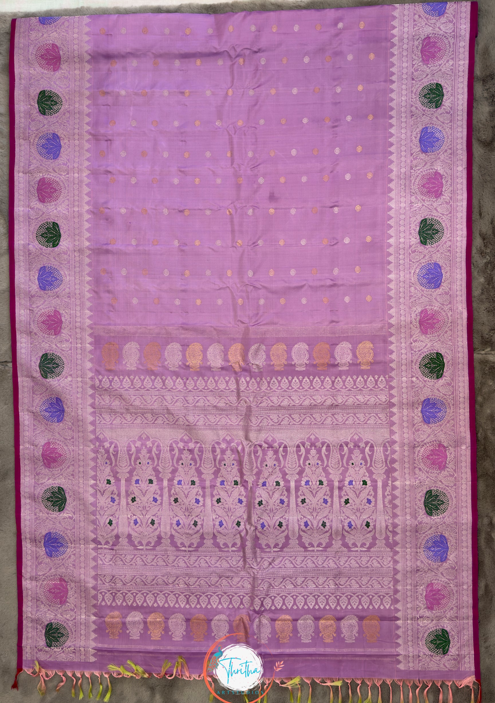 Gadwal Royal Meenakari Designer Border - GA07RB007